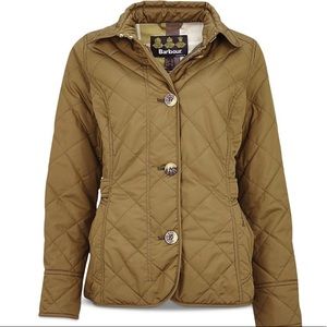 Barbour Quilted Jacket in Olive Brown